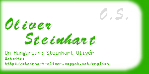 oliver steinhart business card